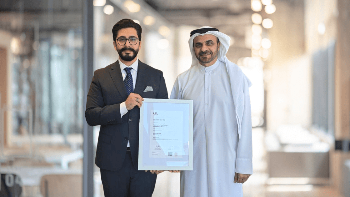 Department of Legal Affairs of Ajman Government Achieves ISO 31000:2018 and ISO 31022:2020 Certifications